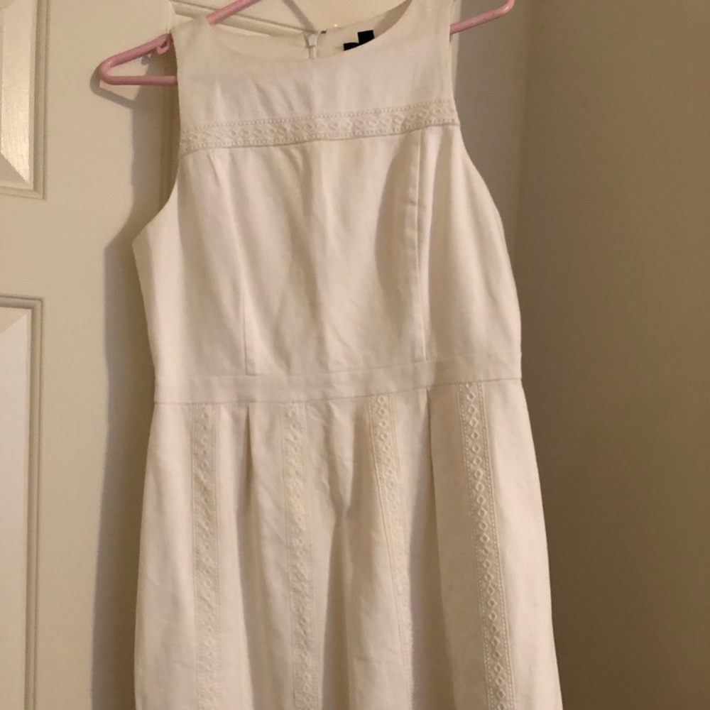 J. Crew White Detailed Dress